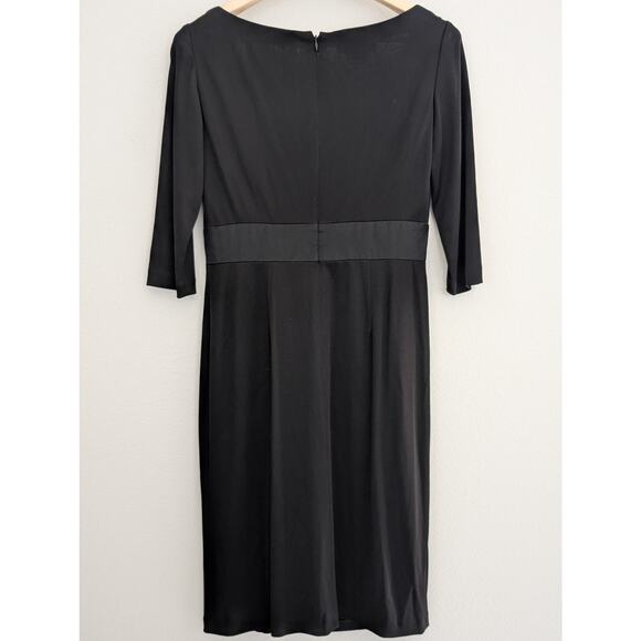 NWT Kay Unger Black Knee-Length Evening Dress Size 10 Elegant Cocktail Formal - Picture 3 of 5